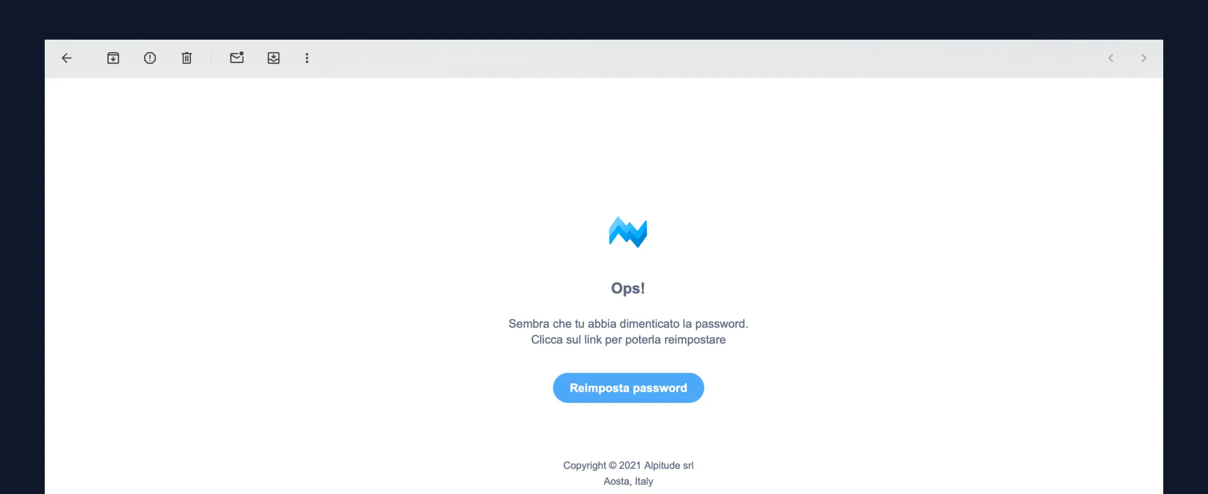 BigMailer example mail sent to users.